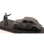 VW KdF 1939 WEHRMACHT + FIGURE 1:43 Miniminiera Mezzi Militari Modellino