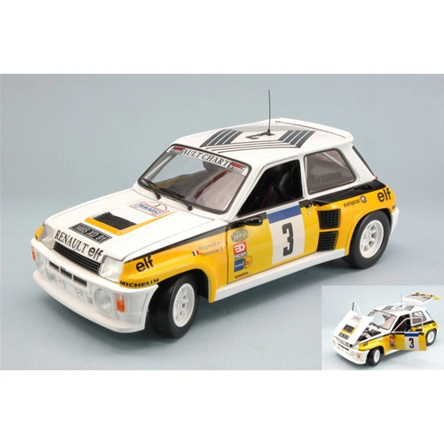RENAULT 5 TURBO N.3 WINNER T.DE FRANCE 1984 J.RAGNOTTI-P.THIMONIER 1:18 Universal Hobbies Auto Rally Modellino