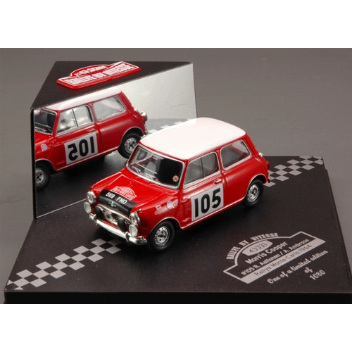 MORRIS COOPER N.105 MONTE CARLO 1964 1:43 Vitesse Auto Rally Modellino