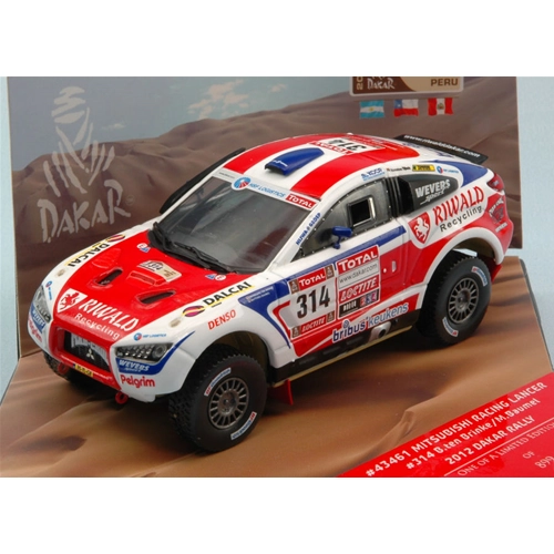 MITSUBISHI RACING LANCER N.314 DAKAR 2012 B.TEN BRINKE-M.BAUMEL 1:43 Vitesse Auto Rally Modellino