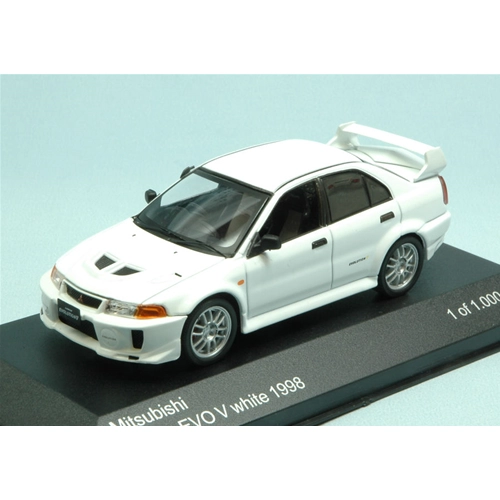 MITSUBISHI LANCER EVO V 1998 WHITE 1:43 Whitebox Auto Stradali Modellino