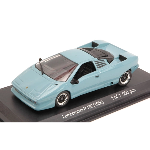 LAMBORGHINI P 132 1986 CINDERBLUE 1:43 Whitebox Auto Stradali Modellino