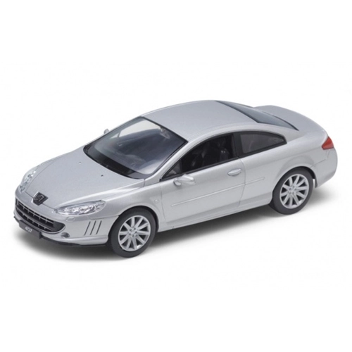 PEUGEOT 407 COUPE' 2004 SILVER 1:24 Welly Auto Stradali Modellino