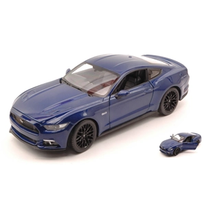 FORD MUSTANG GT 2015 BLUE 1:24 Welly Auto Stradali Modellino