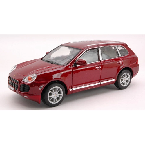 PORSCHE CAYENNE TURBO 2002 RED 1:24 Welly Auto Stradali Modellino