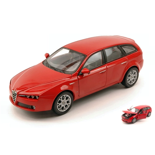 ALFA ROMEO 159 SPORTWAGON 2007 RED 1:24 Welly Auto Stradali Modellino