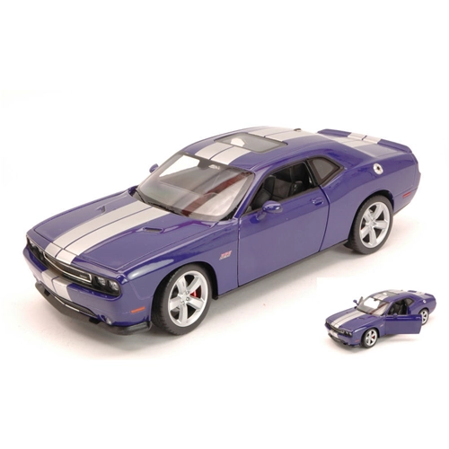 DODGE CHALLENGER SRT 2013 PURPLE 1:24 Welly Auto Stradali Modellino