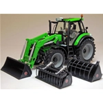 TRATTORE DEUTZ AGROTRON 6190 TTV CON 3 ACCESSORI 1:32 Weise-Toys Mezzi Agricoli e Accessori Modellino