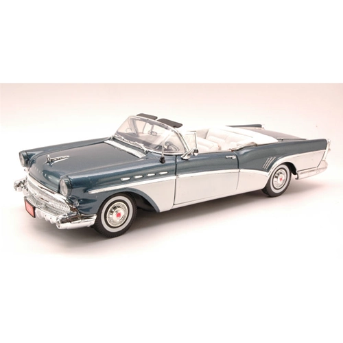 BUICK ROADMASTER 1957 METALLIC BLUE/WHITE 1:18 MotorMax Auto Stradali Modellino