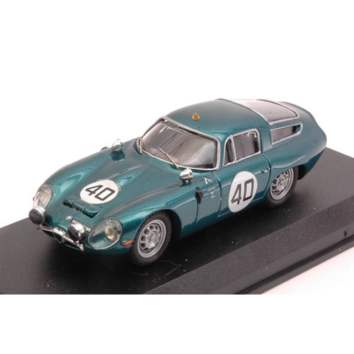 ALFA ROMEO TZ1 N.40 ACCIDENT 1964 Le Mans F.MASOREO-J.ROLLAND 1:43 Best Model Auto Competizione Modellino