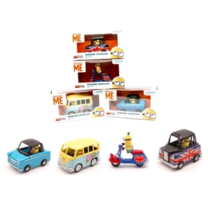 MINION'S VEHICLES UNIVERSAL PICTURES (4 Modellini) 1:43 Mondo Motors Movie Modellino