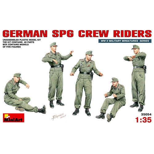 GERMAN SPG CREW RIDERS KIT 1:35 Miniart Kit Figure Militari Modellino