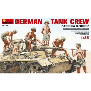 GERMAN TANK CREW AFRIKAKORPS LIBIA KIT 1:35 Miniart Kit Figure Militari Modellino