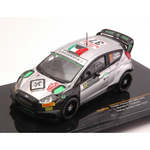 FORD FIESTA RS WRC N.37 ACCID.MONTE CARLO 2016 BERTELLI-SCATTOLIN 1:43 Ixo Model Auto Rally Modellino
