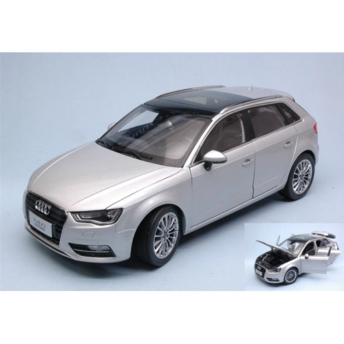 AUDI A3 SPORTBACK 2012 SILVER 1:18 Paudi Model Auto Stradali Modellino