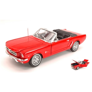 FORD MUSTANG CABRIO 1964 RED 1:18 Welly Auto Stradali Modellino