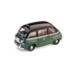 FIAT 600 MULTIPLA TAXI MILANO 1955 1:43 Brumm Taxi Modellino