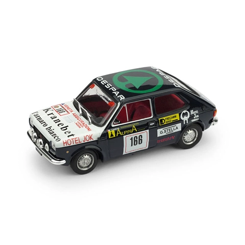 FIAT 127 N.166 RALLY SAN MARTINO DI CASTROZZA 1976 CANEVA 1:43 Brumm Auto Rally Modellino