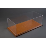 MOLSHEIM DISPLAY CASE WITH CHERRY COLOR WOOD BASE (WIDE EDGE) 1:24 Atlantic-case Vetrine Modellino