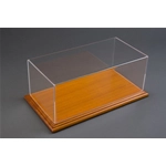 AICHI DISPLAY CASE WITH CHERRY COLOR WOOD BASE (NARROW EDGE) 1:43 Atlantic-case Vetrine Modellino
