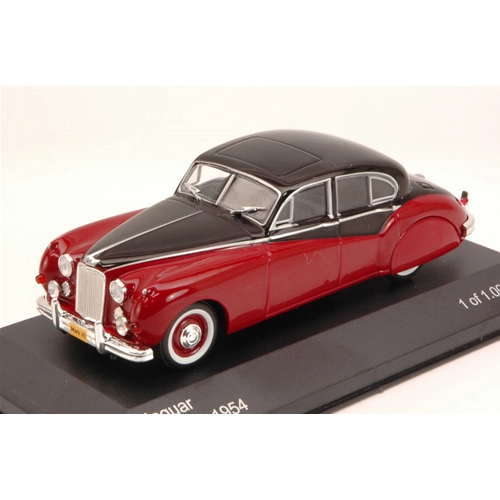 JAGUAR MK VII 1954 RED/BLACK 1:43 Whitebox Auto Stradali Modellino