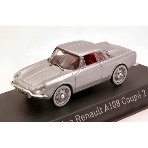 ALPINE RENAULT A108 COUPE' 2+2 1961 SILVER 1:43 Norev Auto Stradali Modellino