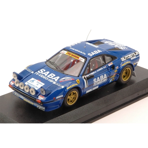 FERRARI 308 GTB N.1 WINNER RALLY MILLE MIGLIA 1983 N.BUSSENI-COCCIA 1:43 Best Model Auto Competizione Modellino