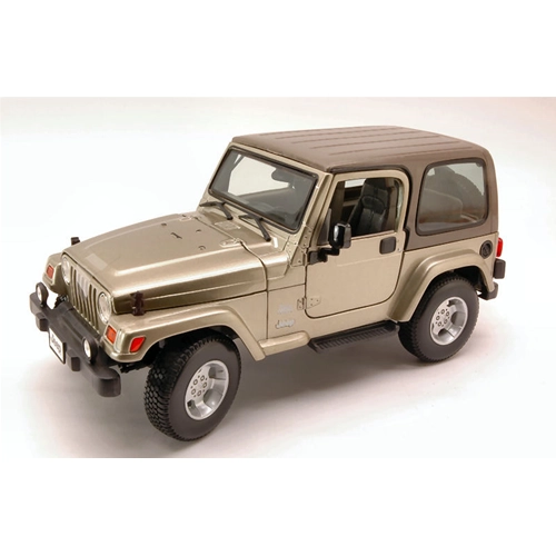 JEEP WRANGLER SAHARA 2006 METALLIC KHAKI 1:18 Burago Auto Stradali Modellino