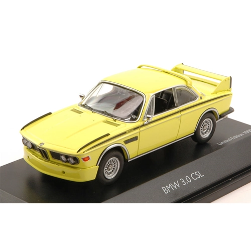 BMW 3.0 CSL 1972 YELLOW 1:43 Schuco Auto Stradali Modellino