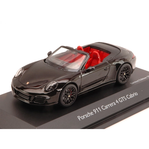 PORSCHE 911 CARRERA 4 2014 GTS CABRIO BLACK 1:43 Schuco Auto Stradali Modellino