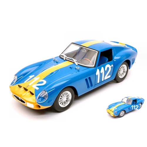 FERRARI 250 GTO N.112 9th TARGA FLORIO 1964 U.NORINDER-P.TROBERG 1:24 Burago Auto Competizione Modellino