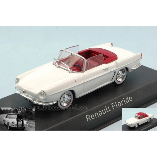 RENAULT FLORIDE 1959 "BRIGITTE BARDOT" WHITE WITH RED ROOF 1:43 Norev Movie Modellino