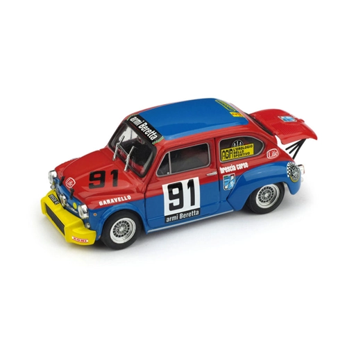 FIAT ABARTH 1000 N.91 COPPA CARRI 1973 RINO AMIGHINI LIM.250 PCS 1:43 Brumm Auto Competizione Modellino