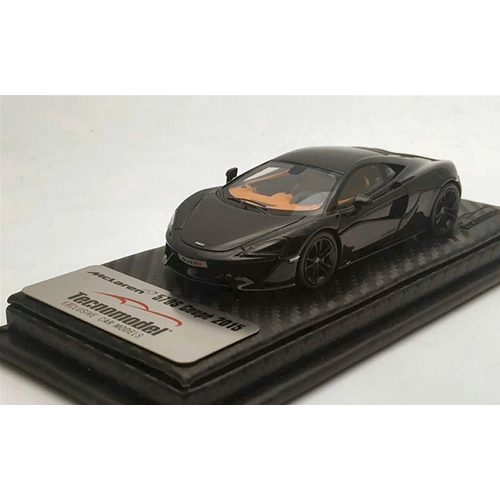 MCLAREN 570S ONYX BLACK TITANIUM WHEELS 2015 1:43 Tecnomodel Auto Stradali Modellino