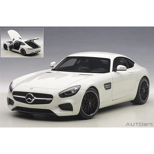 MERCEDES AMG GT S 2015 WHITE 1:18 AutoArt Auto Stradali Modellino