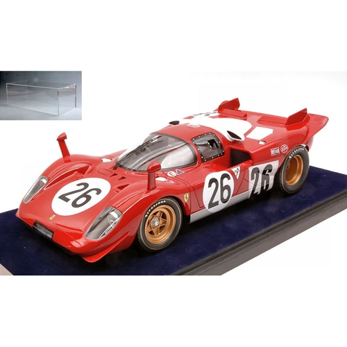 FERRARI 512 S N.26 ACCIDENT 24 H DAYTONA 1970 VACCARELLA-GIUNTI CON VETRINETTA 1:18 Looksmart Auto Competizione Modellino