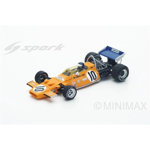 MC LAREN M19A P.GETHIN 1971 N.10 9th FRENCH GP 1:43 Spark Model Formula 1 Modellino