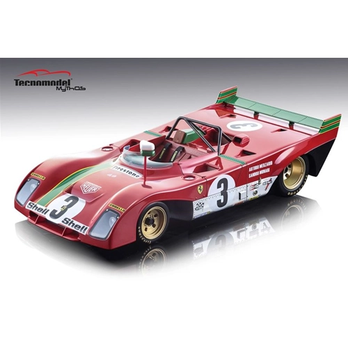 FERRARI 312 PB N.3 WINNER TARGA FLORIO 1972 MERZARIO-MUNARI 1:18 Tecnomodel Auto Competizione Modellino