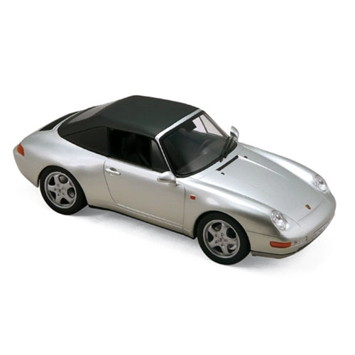 PORSCHE 911 CABRIOLET 1994 SILVER 1:18 Norev Auto Stradali Modellino