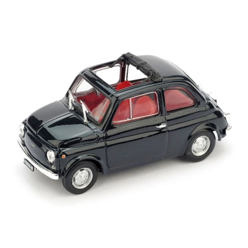 FIAT 500 R 1972-75 APERTA BLU SCURO 1:43 Brumm Auto Stradali Modellino