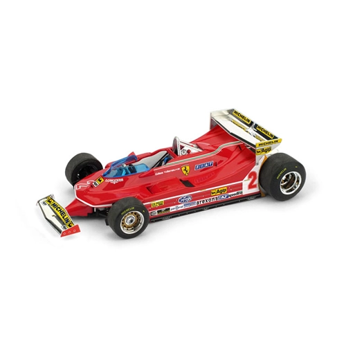 FERRARI 312 T5 G.VILLENEUVE 1980 N.2 5th MONACO GP 1:43 Brumm Formula 1 Modellino