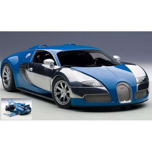 BUGATTI VEYRON 2009 ED.CENTENAIRE SILVER/BLUE 1:18 AutoArt Auto Stradali Modellino