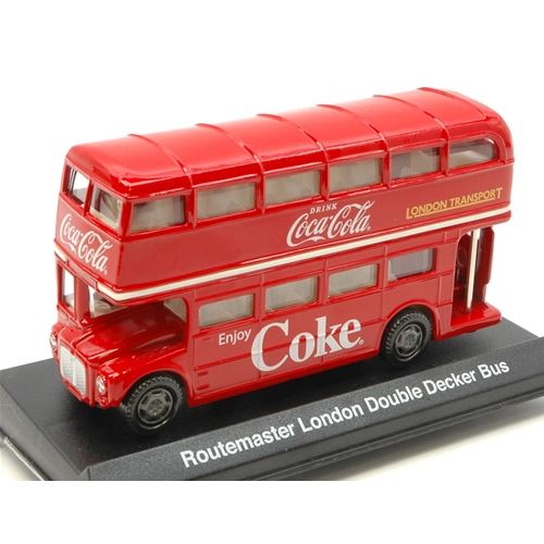 ROUTEMASTER LONDON DOUBLE DECKER BUS COCA COLA 1:64 Motorcity Classics Veicoli Commerciali Modellino