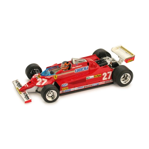 FERRARI 126 CK G.VILLENEUVE 1981 N.27 WINNER MONTE CARLO GP 1:43 Brumm Formula 1 Modellino
