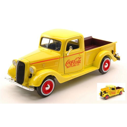 FORD PICK UP 1937 YELLOW COCA COLA 1:24 Motorcity Classics Veicoli Commerciali Modellino