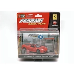 FERRARI F16M SPIDER RED IN BLISTER CON ACCESSORI 1:43 Burago Auto Stradali Modellino