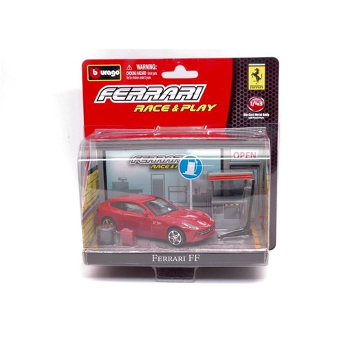 FERRARI FF RED IN BLISTER CON ACCESSORI 1:43 Burago Auto Stradali Modellino