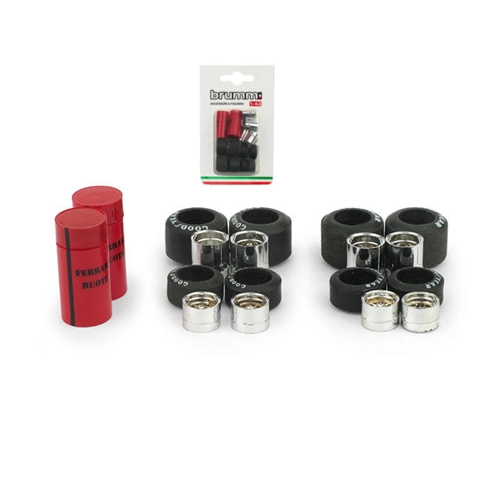 SET PNEUMATICI SLICK CON CERCHI ANT.+ POST. Brumm Art.Vari Modellino