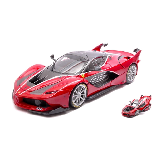 FERRARI FXX-K N.88 2015 RED SIGNATURE WITH SHOWCASE 1:18 Burago Auto Competizione Modellino