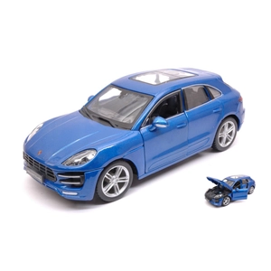 PORSCHE MACAN 2013 BLUE 1:24 Burago Auto Stradali Modellino